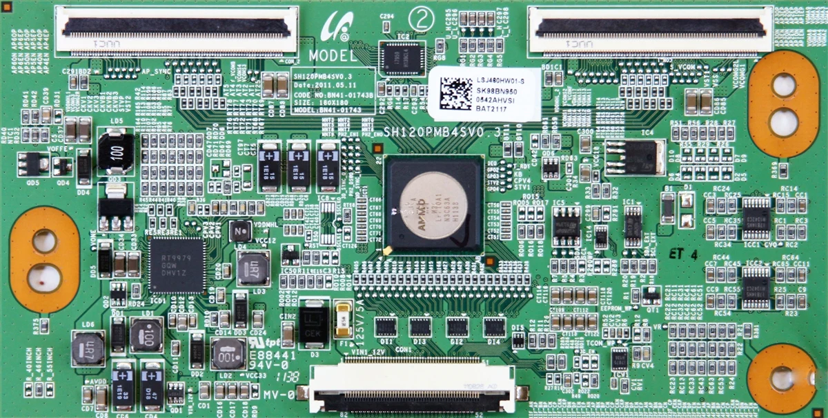 BN95-00542A Samsung T-Con Board, BN41-01743B, BN97-06126A, 23176G, UN46D6400UFXZA, UN46D690WFXZA, UN46D6900WFXZA, UN46D6420UFXZA