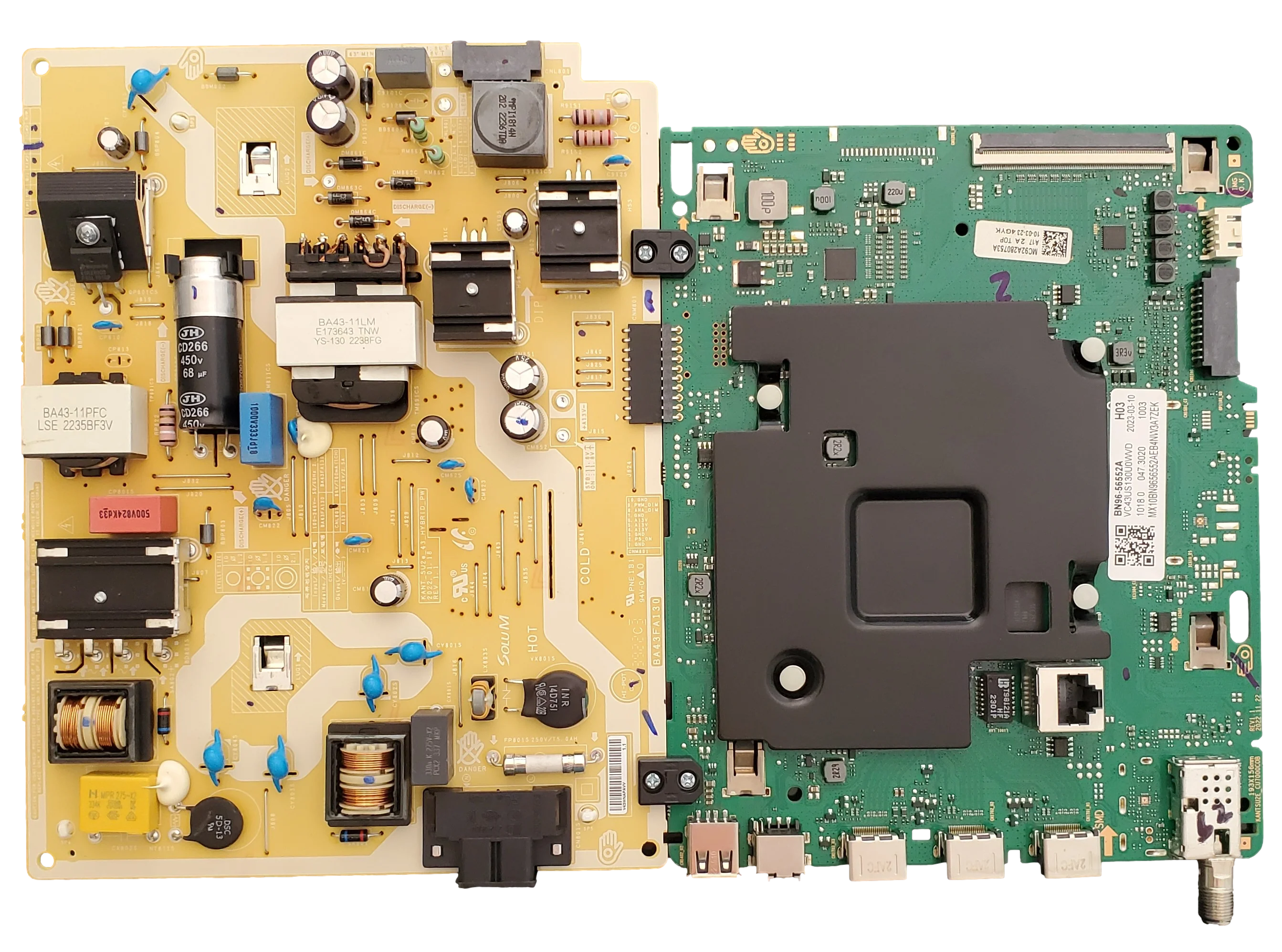 BN96-56552A-COMBO Samsung  Main Board /Power Supply Board, KANTSU2E_CU7000COB, BA65FA210 , UN43CU7000B ,UN43CU7000BXZA