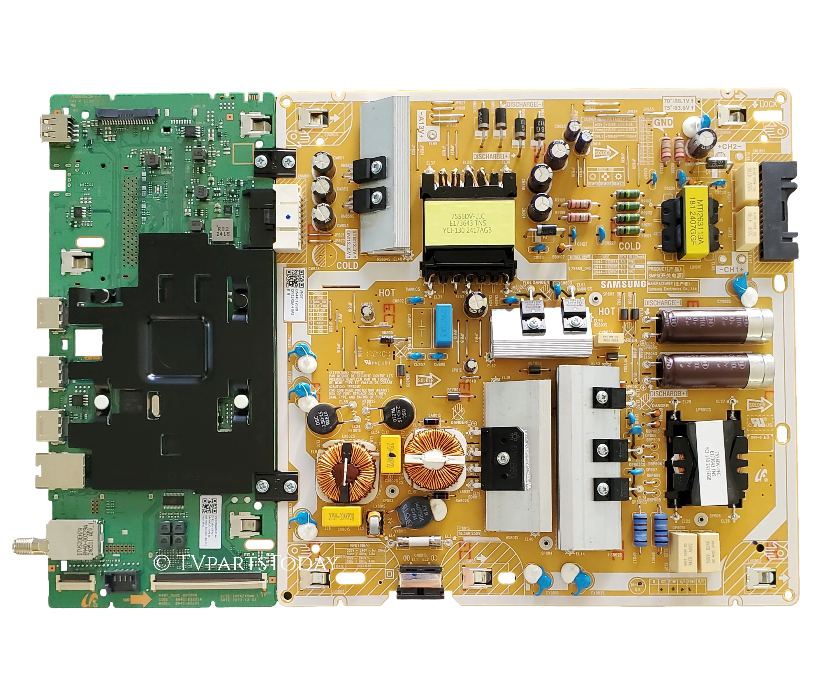 BN96-58724A-COMBO Samsung Main Board/Power Supply, BN41-03231A, BN44-01269B, BN4401269B, UN75DU7200FXZA
