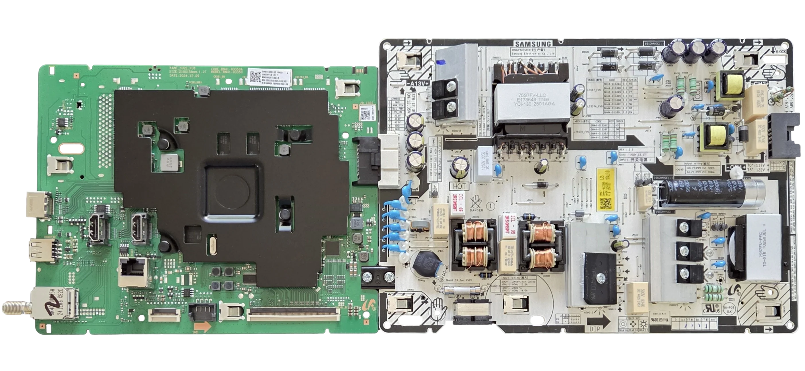 BN96-60012Z-Combo, Samsung Main Board / Power Supply, BN41-03350A, BN44-01339B, UN75U8000FFXZA