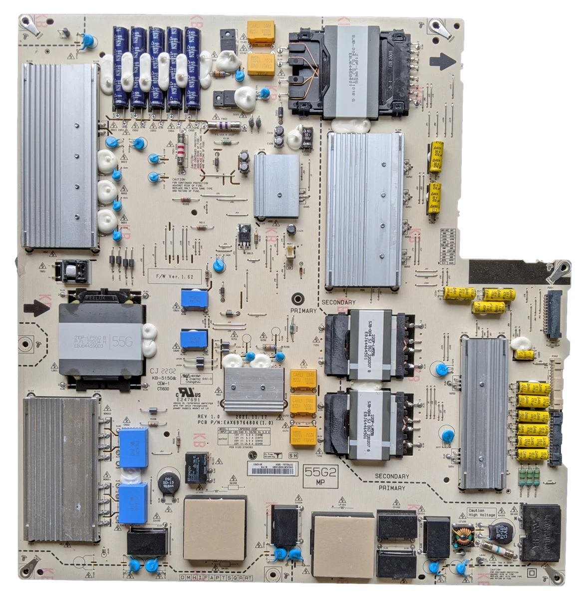 EAY36152601 LG Power Supply, EAX69764804(1.0), 2EPRSL0U-000H, 36152601, OLED55G2PUA, OLED55G2PUA.DUSQLJR