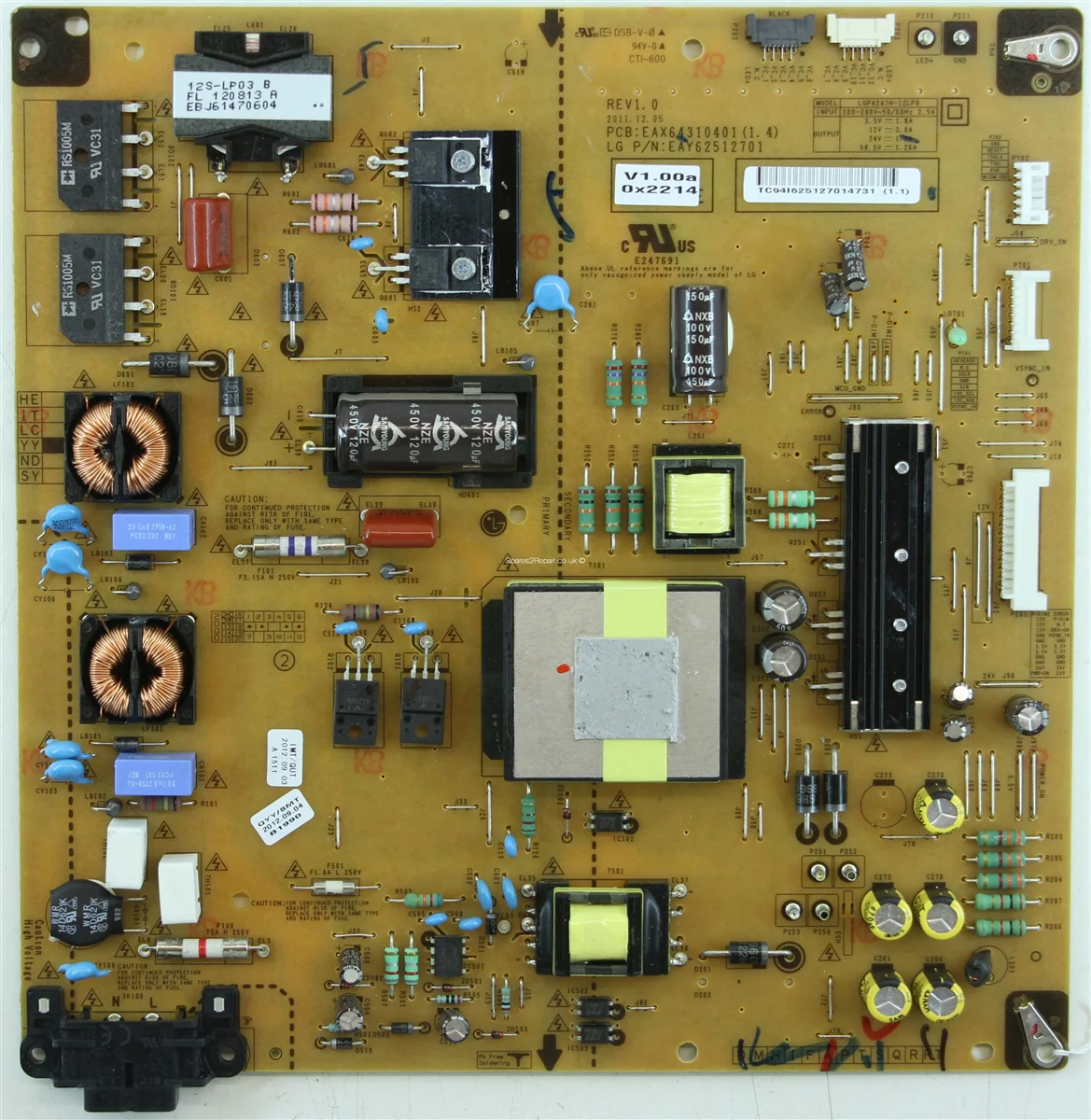 EAY62512701 LG Power Supply, EAX64310401, 3PAGC10075A-R, 47LS4600-UA, 47LS5700-UA, 47LM5800-UC, 47LM6200-UE, 47LS4500-UD, 47LM4600-UC