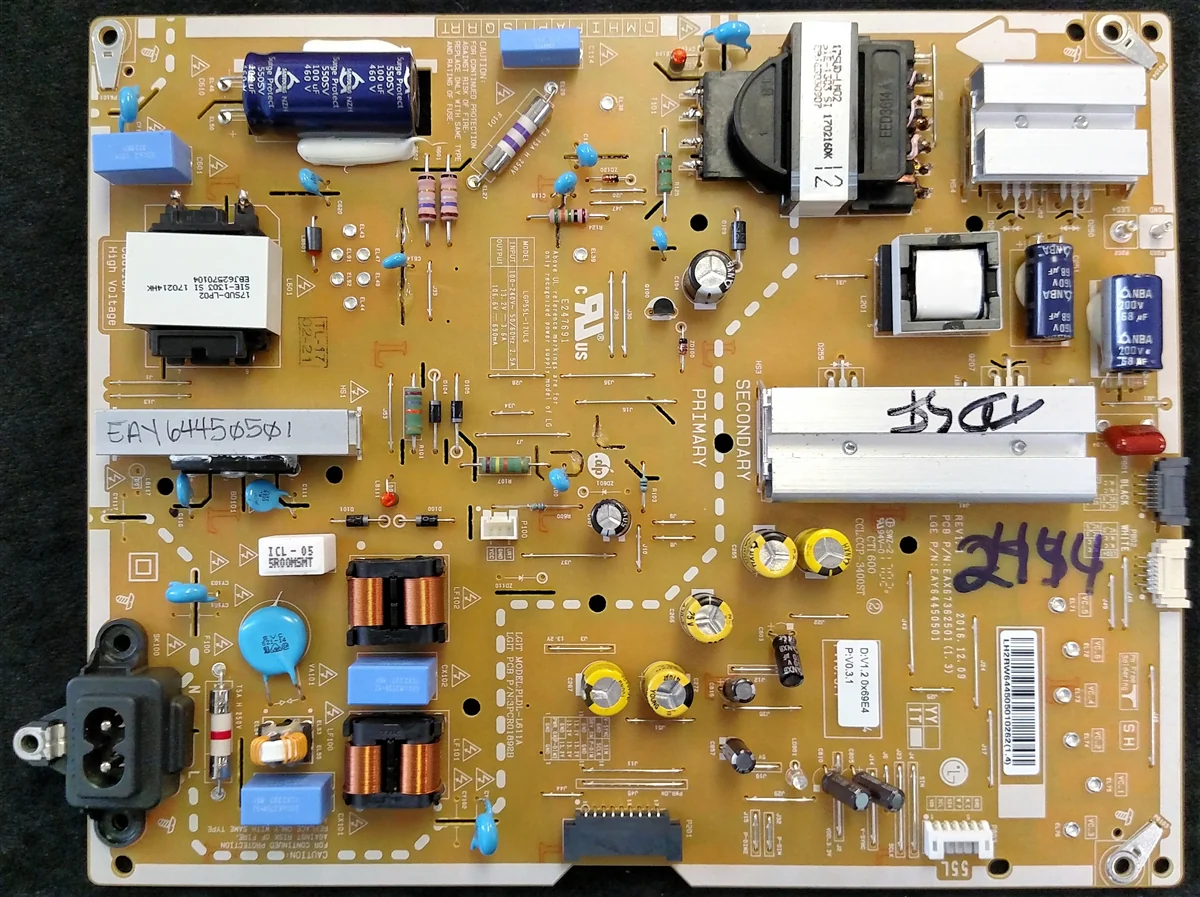 EAY64450501 LG Power Supply, EAX67362501 (1.3), LGP55L-17UL6, 55UJ6540-UB, 55UK6500AUA