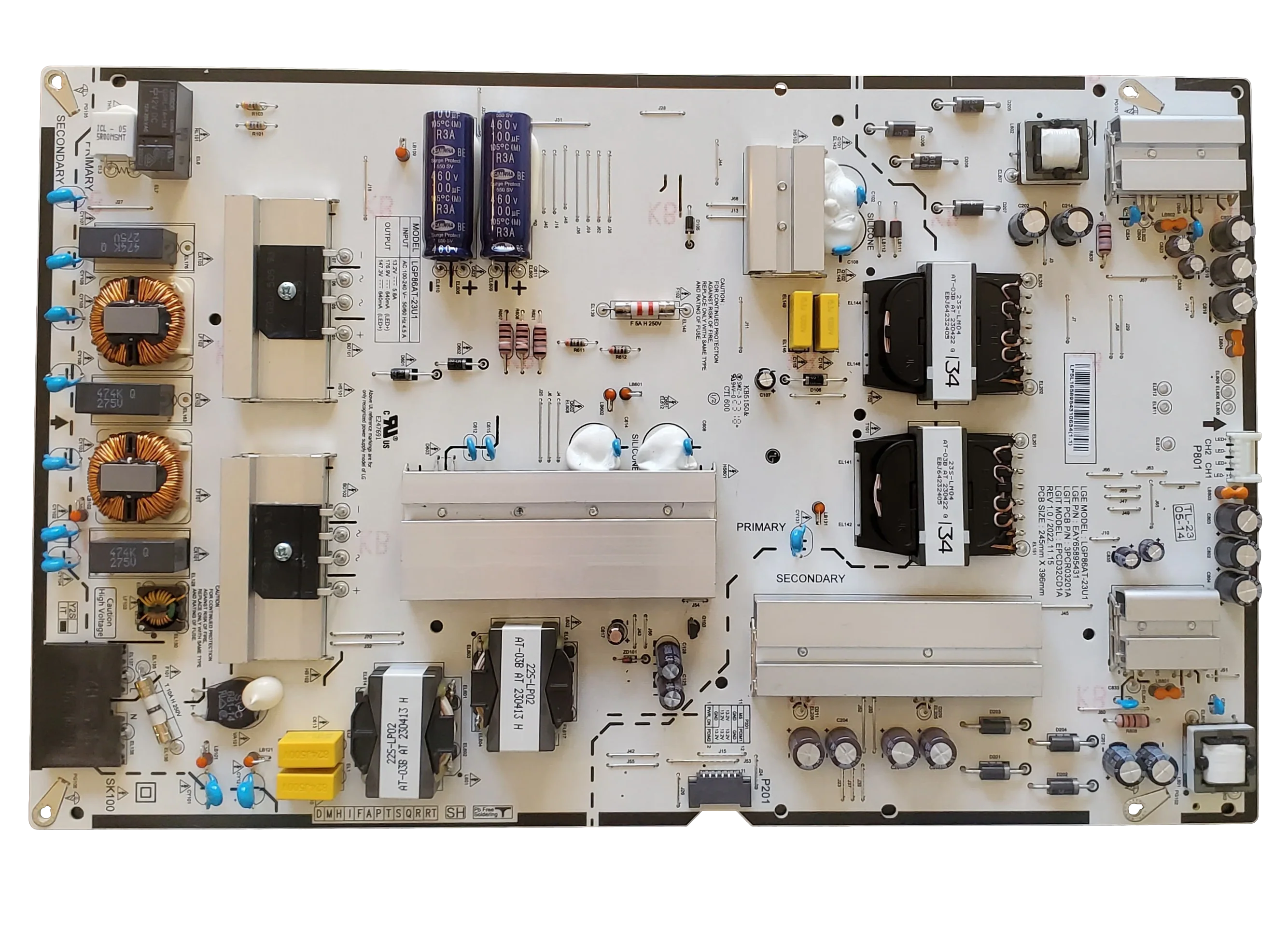 EAY65895431 LG Power Supply, LGP86AT-23U1, 3PCR03201A, EPCD32CD1A , 86UR8000AUA, 86UR7800PUA, 86UT7550AUA, 86UT7550PUA, 86UT7590PUA