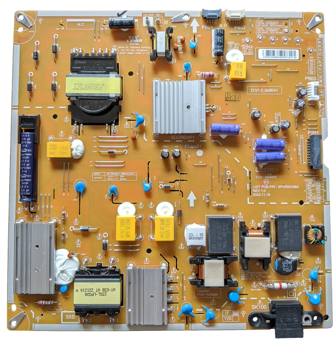 EAY65895457 LG Power Supply, LGP55S-23UL6A, 3PCR03199A, 55UR9000PUA