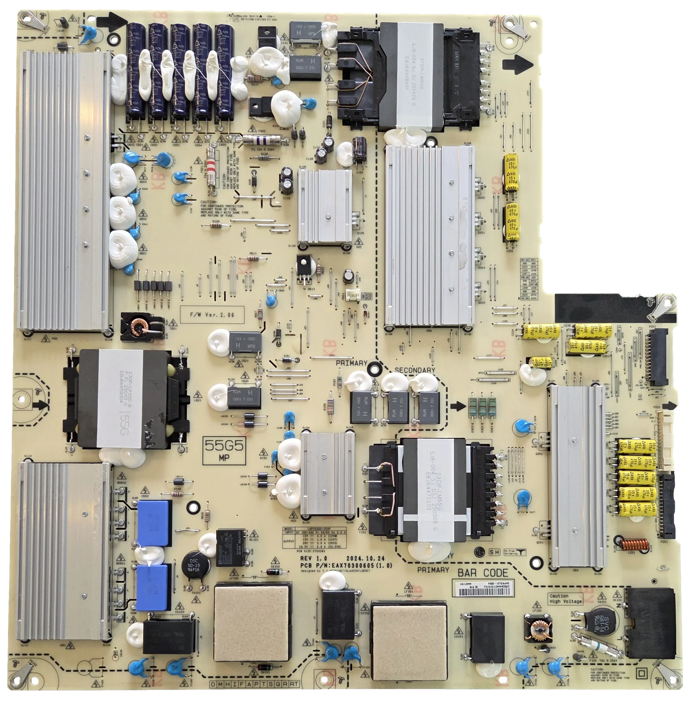 EBR44421101 LG Power Supply, 44421101, EAX70300605(1.0), OLED55G5WUA