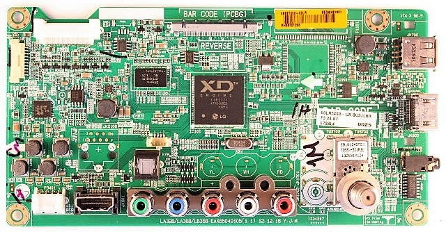 EBT62421321 LG Main Board, EAX65049107(1.0), EAX65049105(1.0), 50LN5400-UA