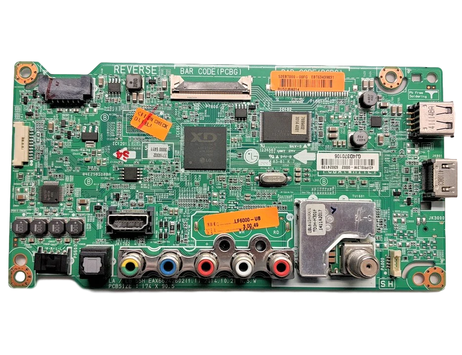 EBT63439831 LG Main Board, EAX66242602(1.1), 63024128, 55LF6000-UB