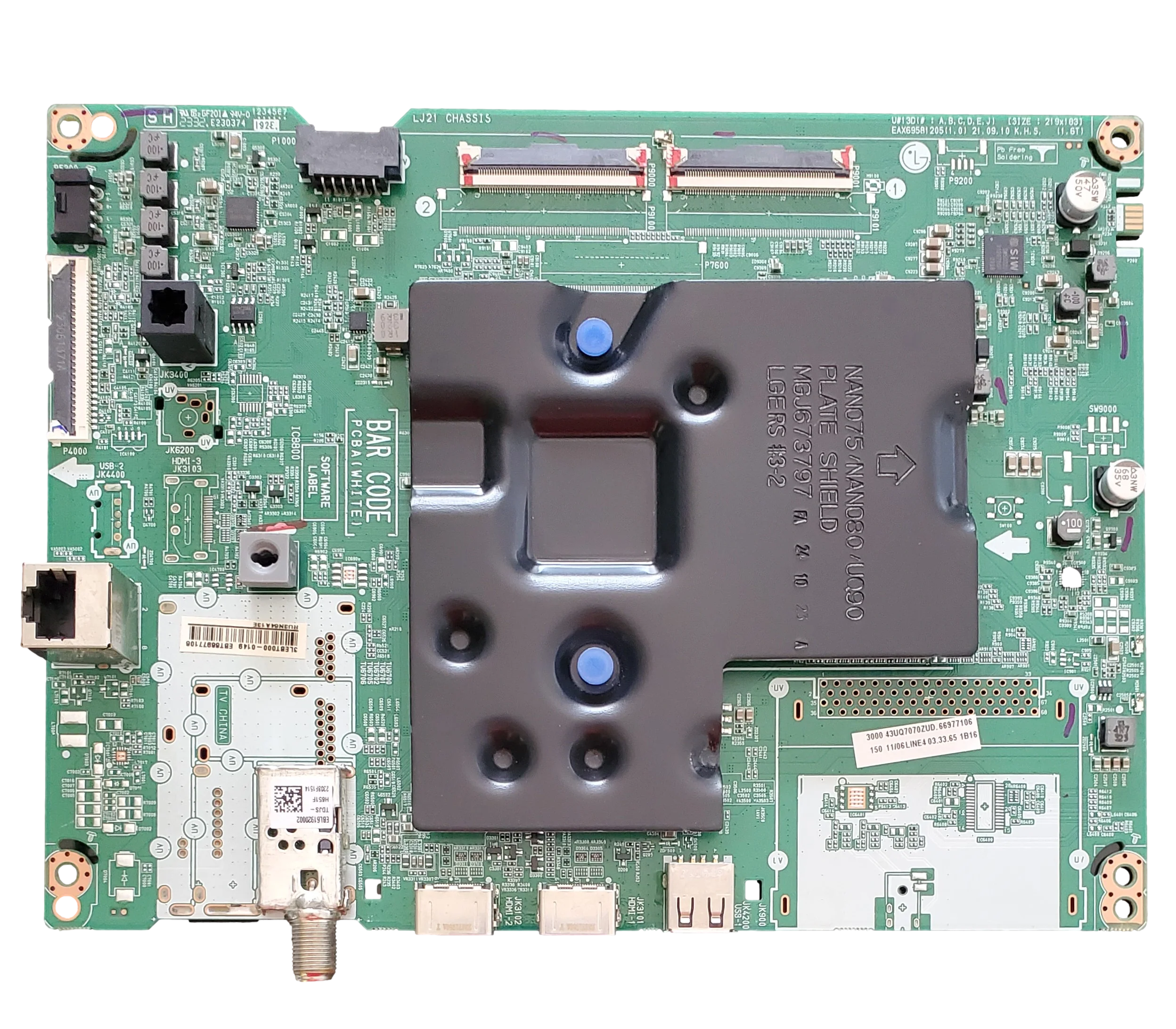 EBT66977106 LG Main Board, EBT66977106, EAX69581205(1.0), 43UQ7070ZUD, 43UQ7070ZUD.BUSFLKR