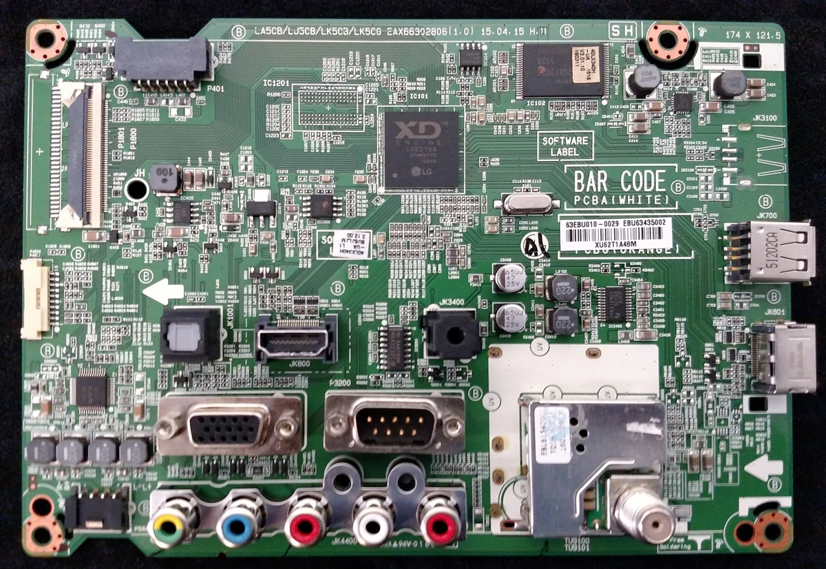 EBU63435002 LG Main Board, EAX66302806 (1.0), UA.BUSJLJM, 40LX340H-UA, 40LX340H-UA BUSJLJM