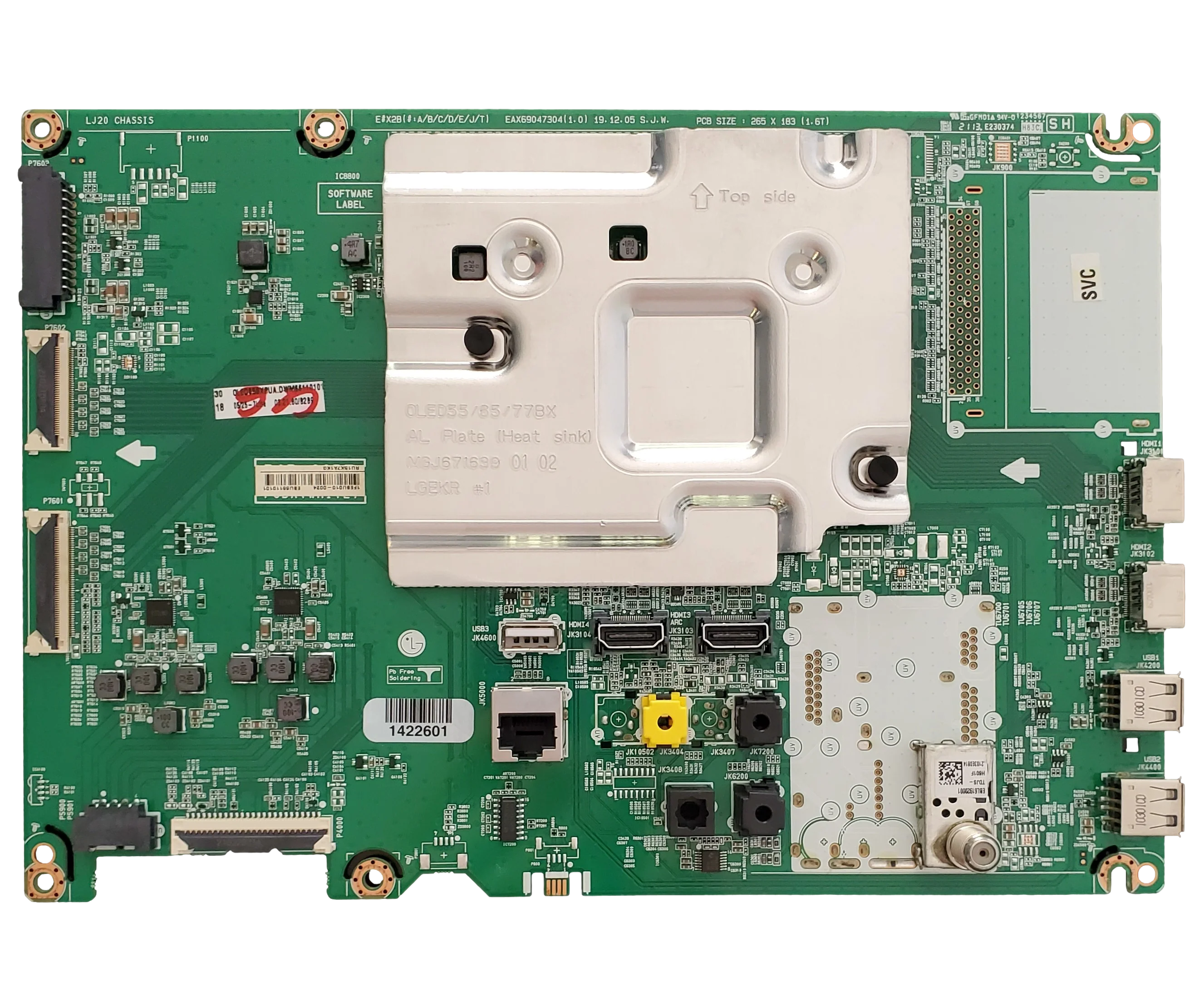 EBU66110101 LG Main Board, 66110101, EAS69047304 (1.0), OLED65BXPUA, OLED65BXPUA.DUSQLJR
