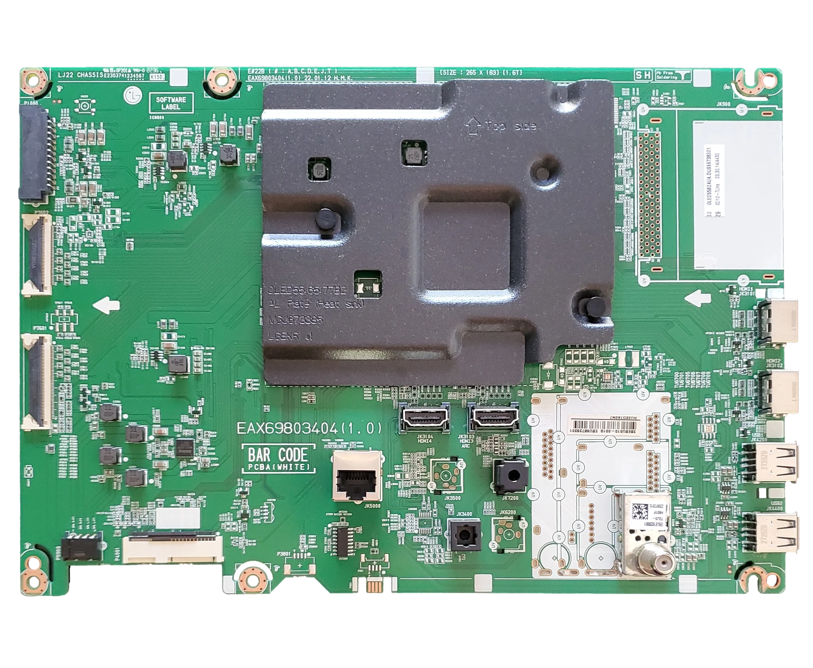 EBU66738301 LG Main Board, EAX69803404(1.0), OLED55B2AUA, OLED55B2AUA.DUSQLJR, OLED65B2AUA