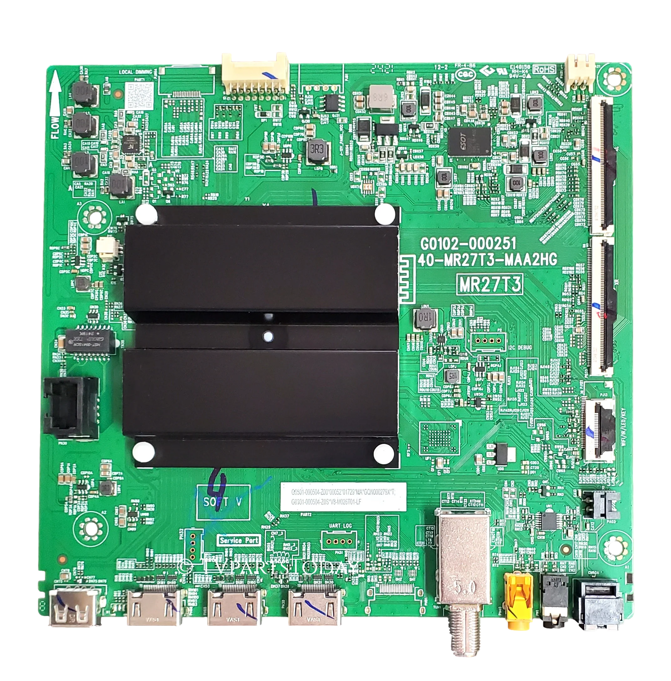 G0301-000504 TCL Main Board, G0102-000251, 40-MR27T3-MAA2HG, 55F35