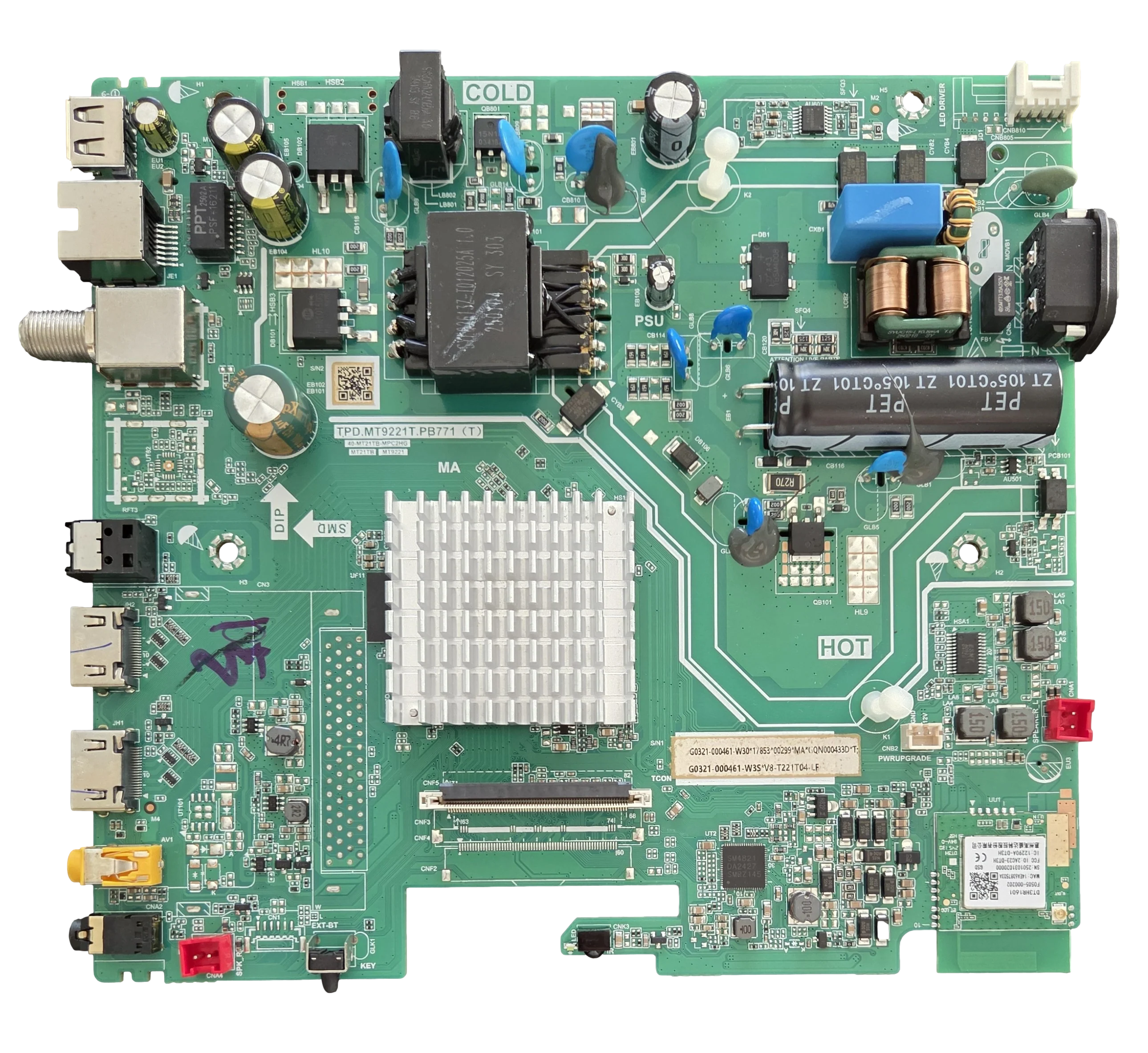 G0321-000461 TCL Main Board, TPD.MT9221T.PB771, 40Q3K