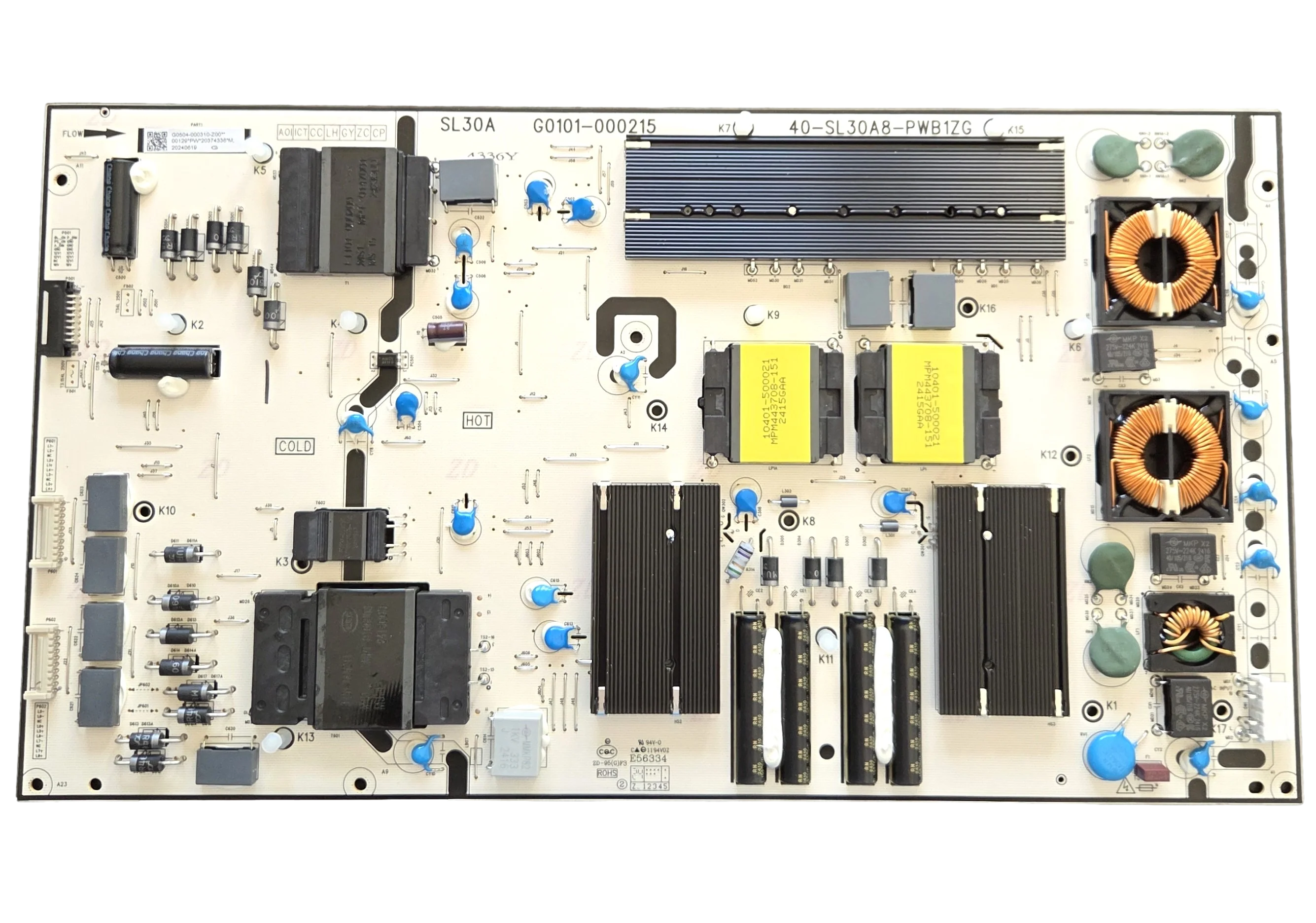 G0504-000310 TCL Power Supply, G0101-000215, 40-SL30A8-PWB1ZG, 75A300W, 75A300PRO