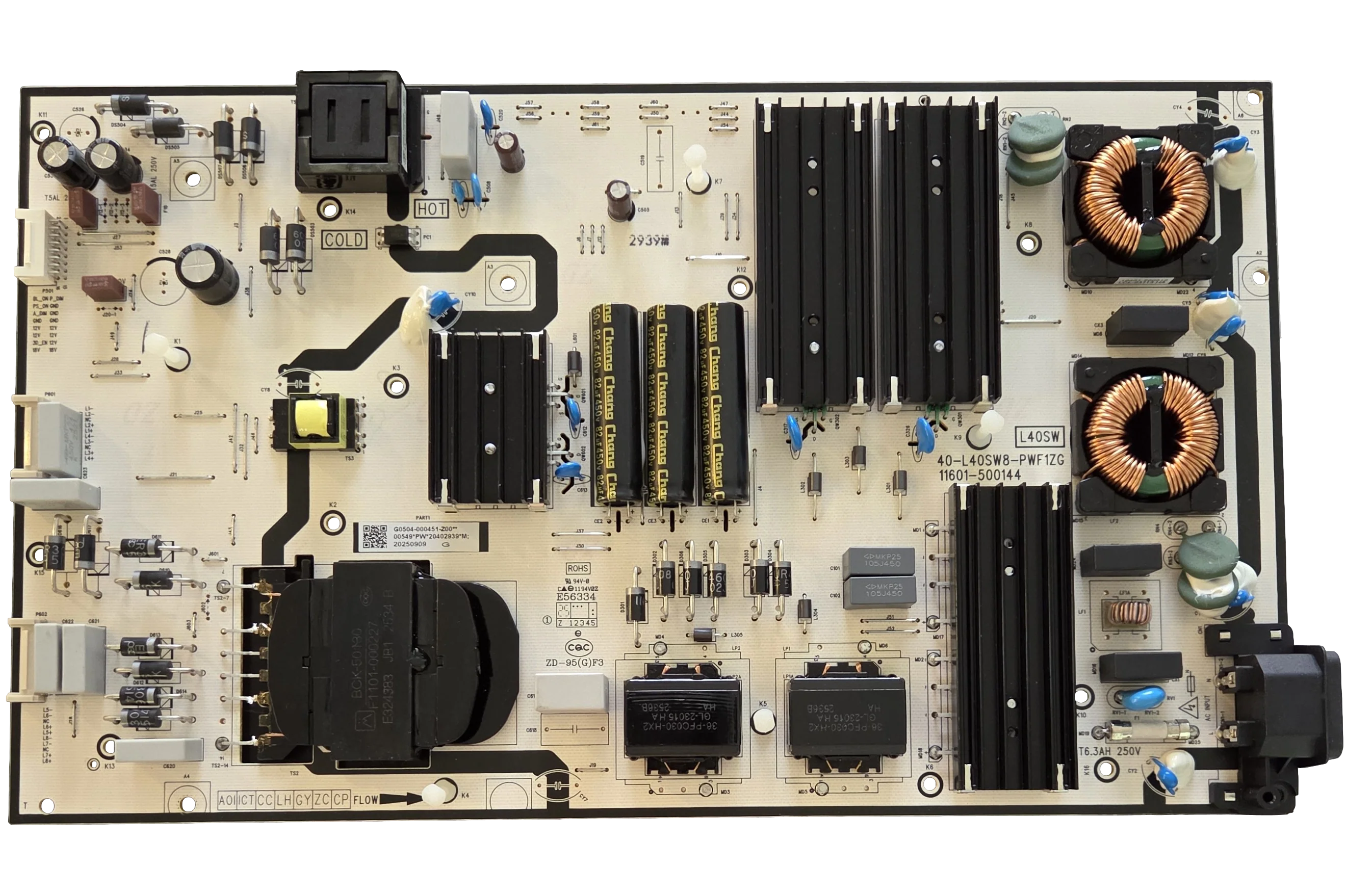 G0504-000451 TCL Power Supply, G0504-000451-Z00, 40-L40SW8-PWF1ZG, 85Q651G