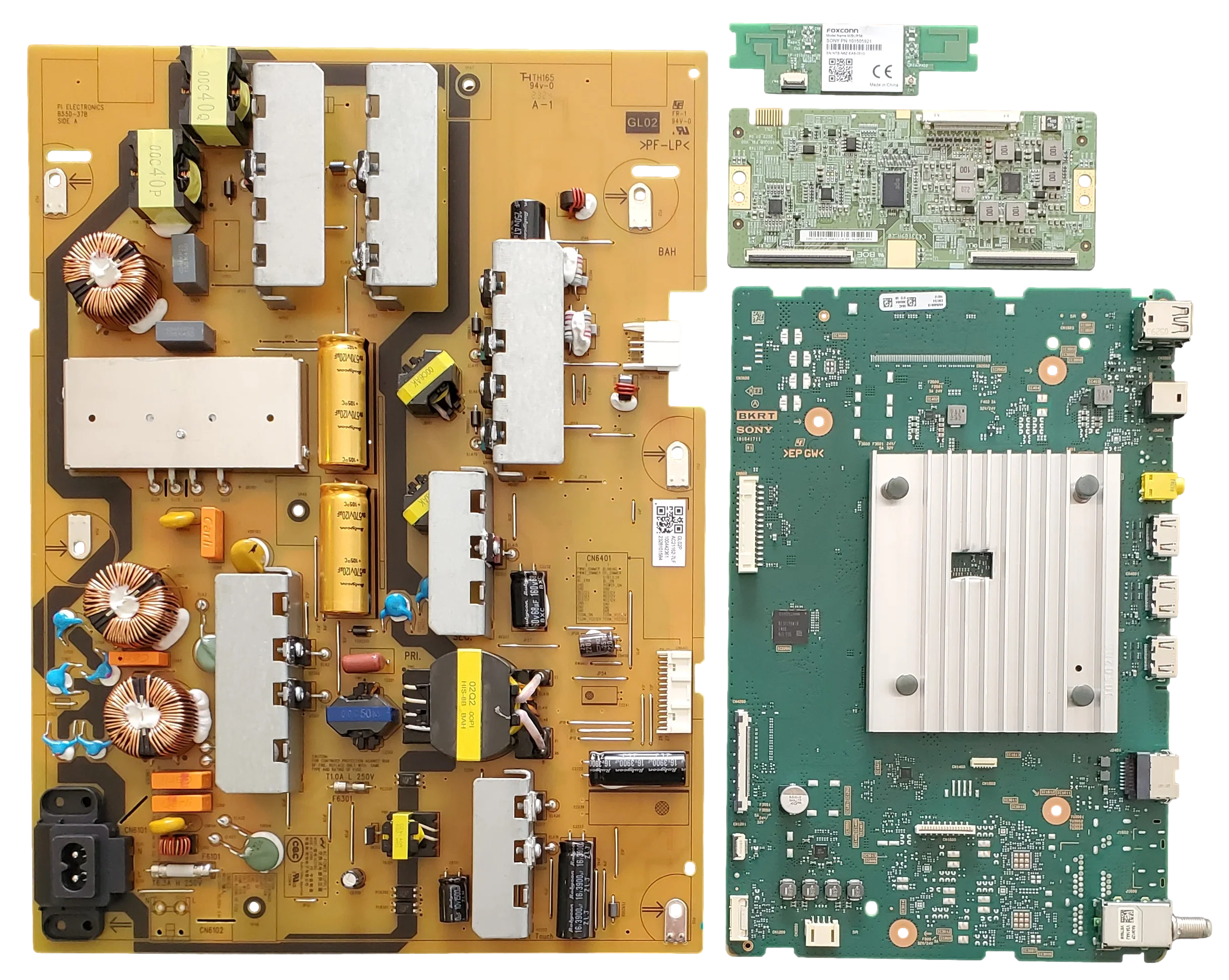 KD-65X77L Sony TV Repair Parts Kit, A-5059-085-A Main Board, 1-004-423-61 Power Supply, HV650QUBF9L T-Con, 1-015-059-21 Wifi, XR-65X77L