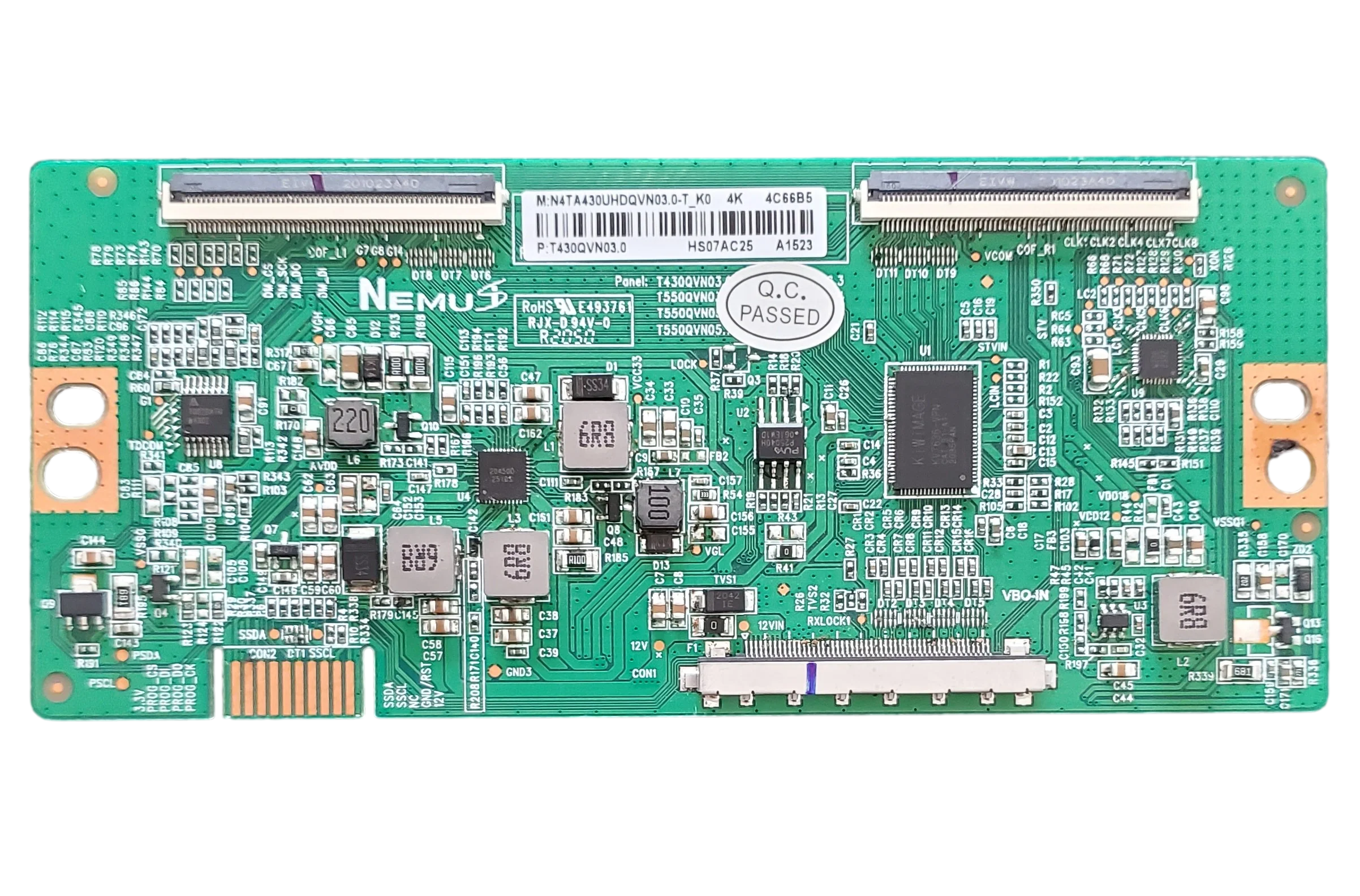 N4TA430UHDQVN03.0 Onn T-Con Board, T430QVN03.0, 100012584