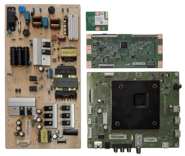 NS-58DF620NA20 Insignia TV Repair Parts Kit, 756TXJCB02K021 Main Board, PLTVIJ321XXGA Power Supply, CV580U1-T01-CB-1 T-Con, 317GWFBT667WNC Wifi, NS-58DF620NA20 Rev A