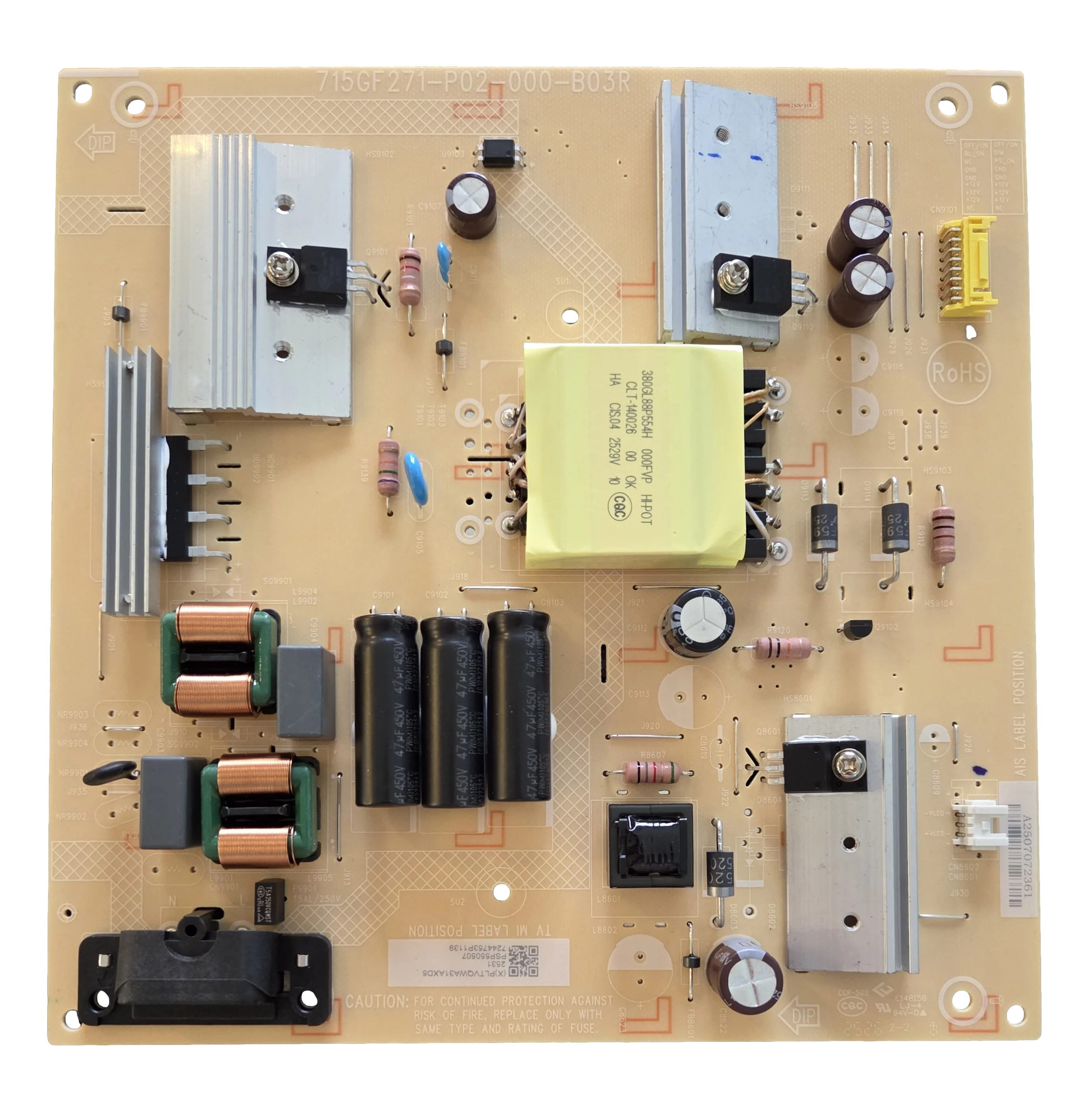 PLTVQWA31AXD5 Roku Power Supply, 715GF271-P02-000-B03R, 55CC