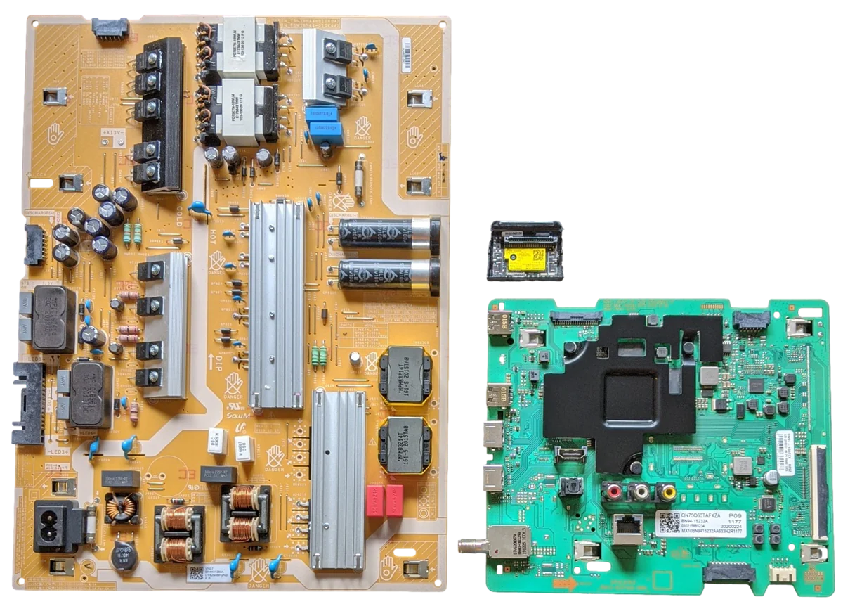 QN75Q60TBFXZA Samsung TV Repair Parts Kit, BN94-15232A Main Board, BN44-01060A Power Supply, BN59-01341A Wifi, QN75Q60TBFXZA