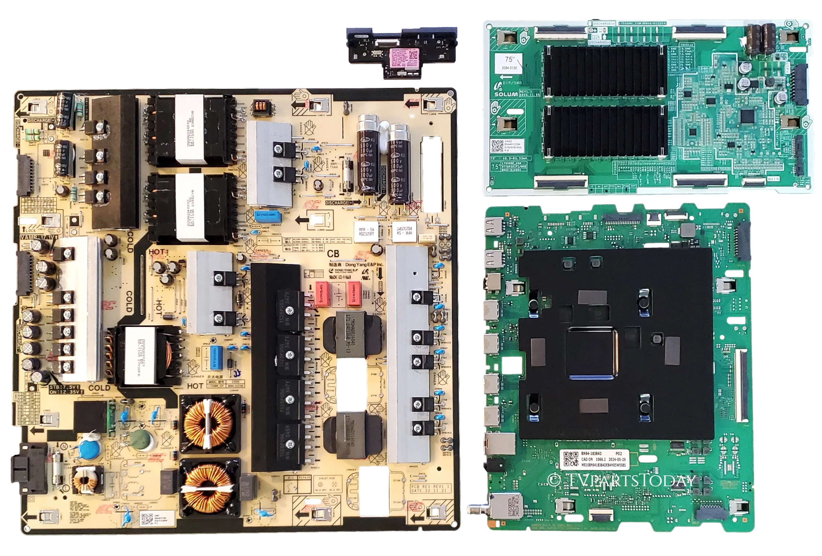 QN75Q80DAFXZA Samsung TV Repair Parts kit, BN94-18384D Main board, BN44-01218A Power Supply, BN44-01229A LED Driver, BN59-01459A Wifi, QN75Q80DAFXZA