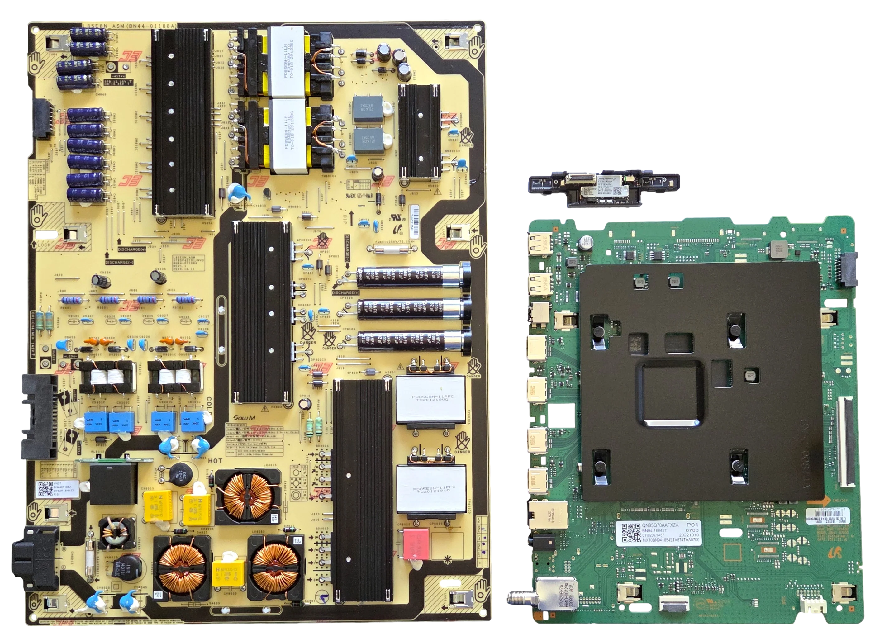 QN85Q7DAAFXZA Samsung TV Repair Parts Kit, BN94-16842T Main Board, BN44-01108A Power Supply, QN85Q7DAAFXZA AD21, QN85Q7DAAFXZA