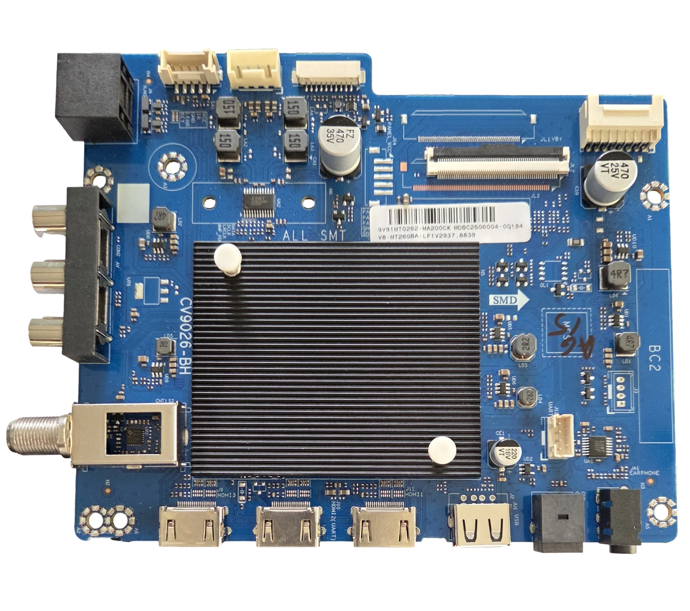 SVS1MT0262-MA200CK Insignia Main Board, CV9026-BH, NS-65F501NA26