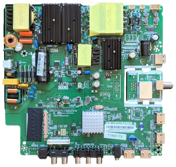 T19001-TX Onn Main Board, T19001-TX, TP.MS3458.PC757, 317GAAMB975CVT0030, H19010135, ONA55UB19E06