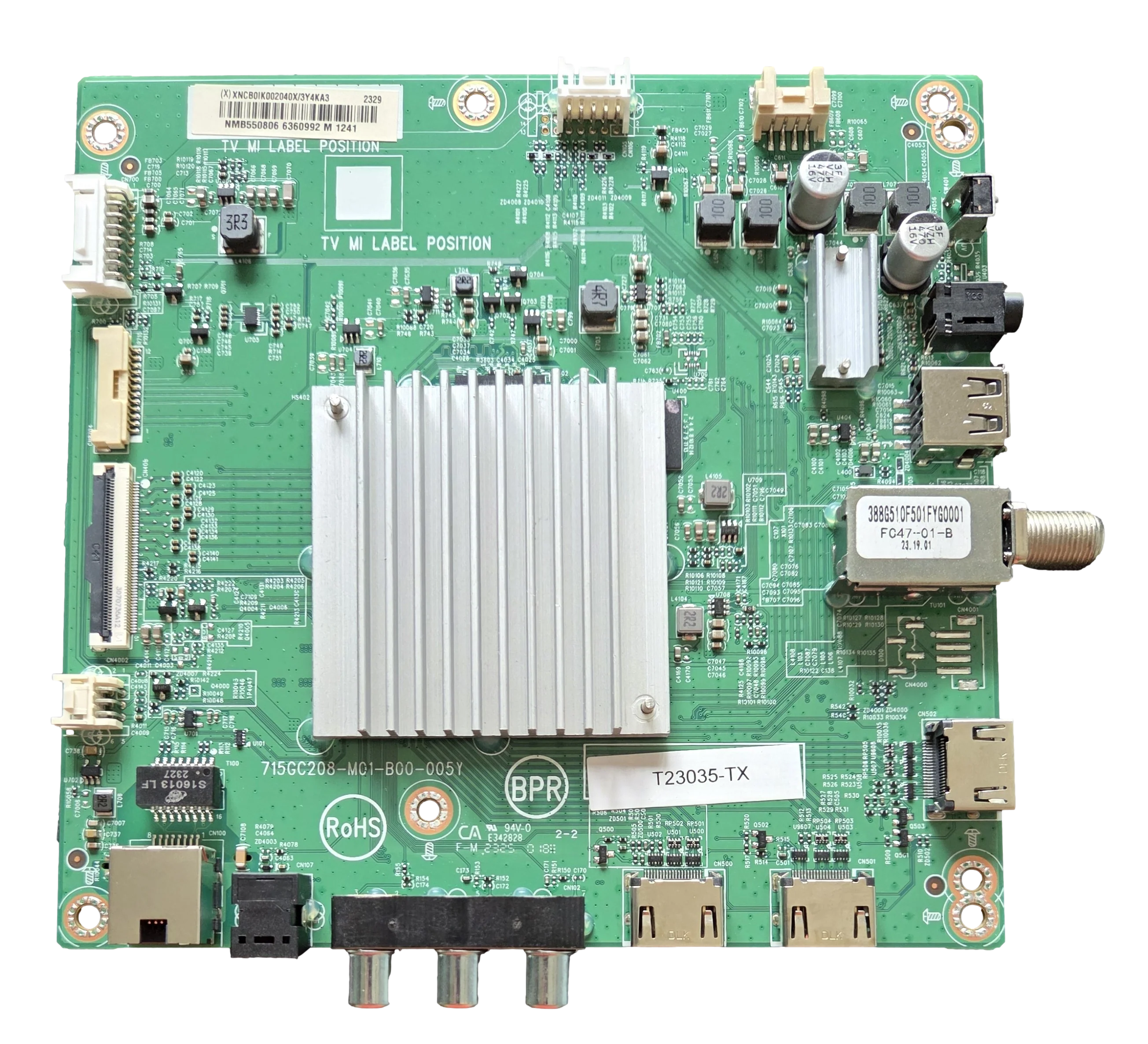 T23035-TX Element Main Board, 756TXNCB0IK002, 715GC208-M01-B00-005Y, (X)XN030XCB0IK002, E500AC55C