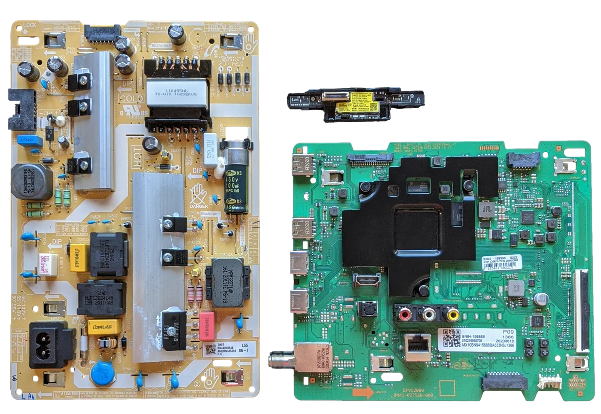 UN50TU8000FXZA Samsung TV Repair Parts Kit, BN94-15688B Main Board, BN44-01054E Power Supply, BN59-01342A Wifi, UN50TU8000FXZA, UN50TU8000FXZA AA02