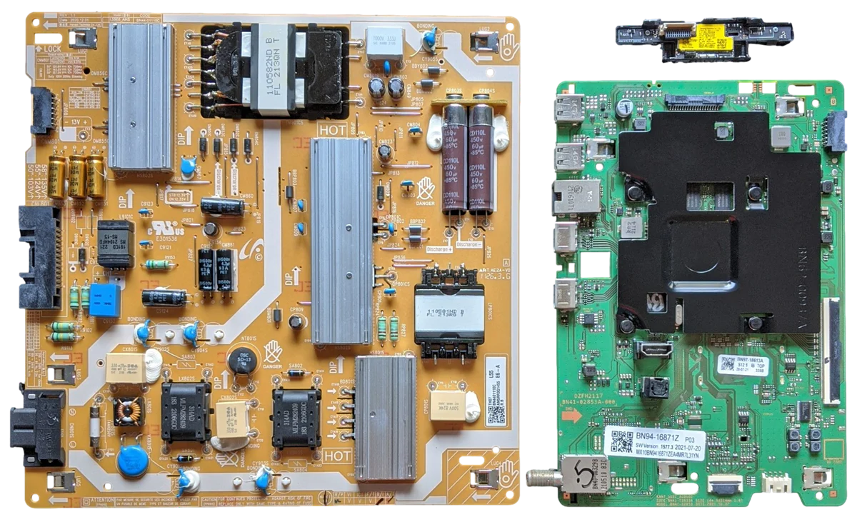 UN55AU8000FXZA Samsung TV Repair Parts kit, BN94-16871Z Main Board, BN44-01110C Power Supply, CA01, UN55AU800DFXZA, UN55AU8000FXZA