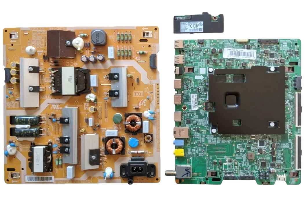 UN55KU7000FXZA Samsung TV Repair Parts Kit, BN94-10781A Main Board, BN44-00876A Power Supply, BN59-01239A Wifi, UN55KU7000FXZA FA01, UN55KU7000FXZA