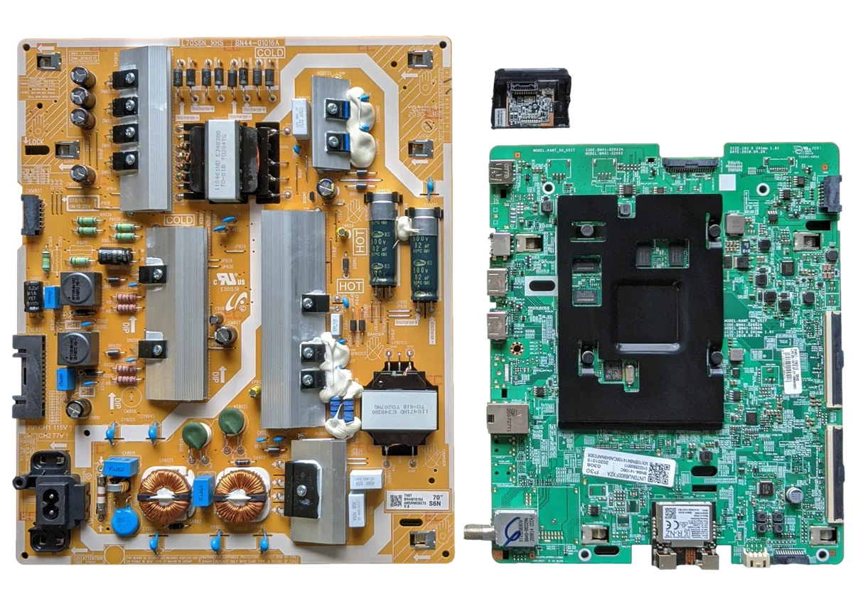 UN70NU6900FXZA Samsung TV Repair Parts Kit, BN94-14106C Main Board, BN44-01016A Power Supply, BN96-45912A P-Function, UN70NU6900FXZA
