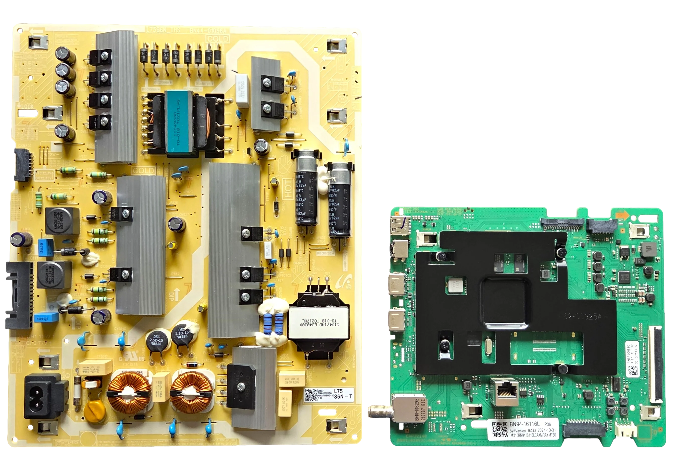 UN75TU7000FXZA Samsung TV Repair Parts Kit, BN94-16116L Main Board, BN44-01056A Power Supply, BN59-01341B Wifi, UN75TU7000FXZA BC13, UN75TU7000FXZA