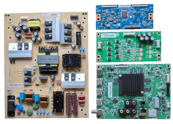 V556-G1 Vizio TV Repair Parts Kit, 756TXICB02K042 Main Board, ADTVI1818XB3 Power Supply, 55.55T32.C28 T-Con, LNTVIW55XAC8 Led Driver, V556-G1
