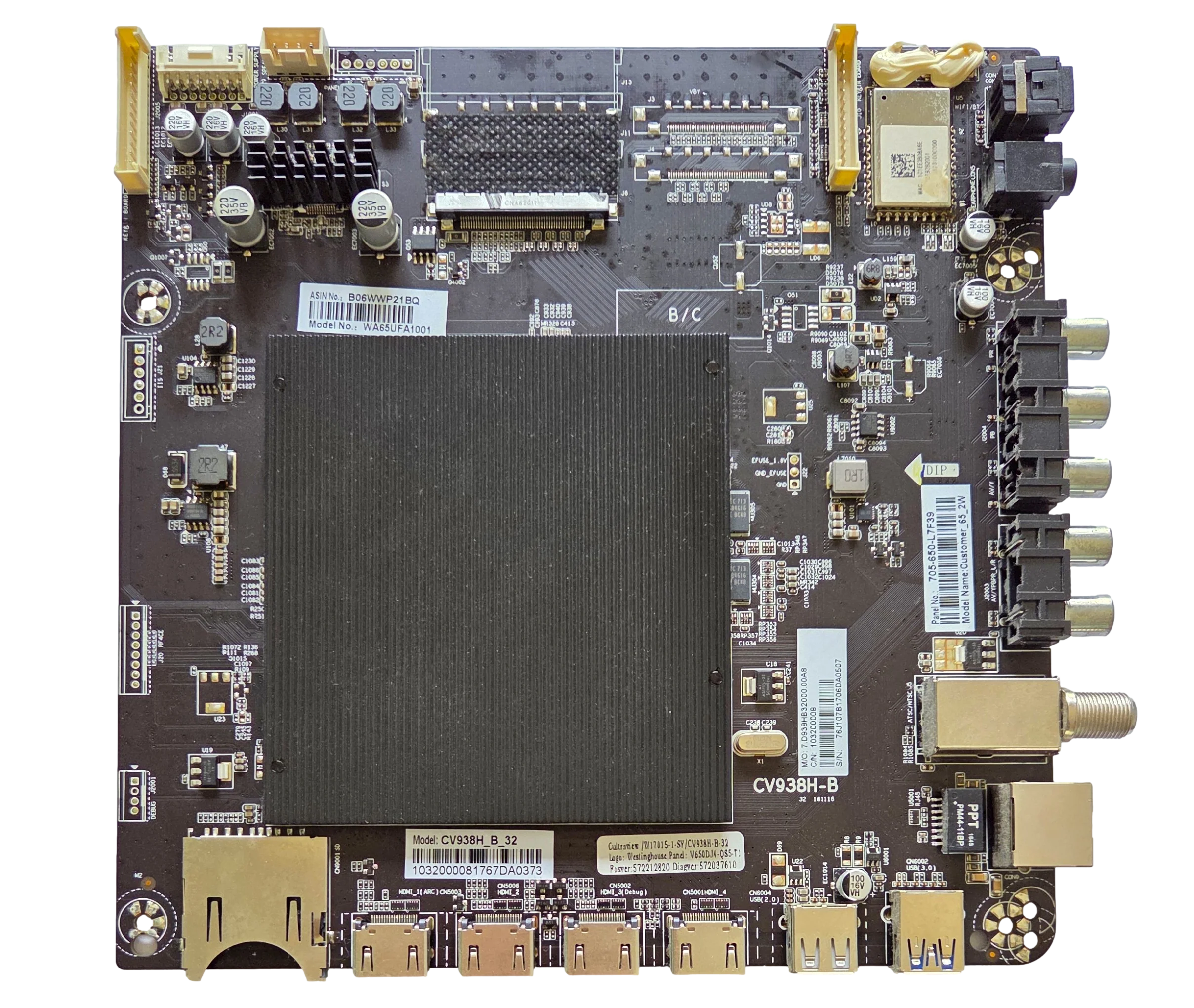W17015-1-SY Westinghouse Main Board, W17015-1-SY, CV938H-B, WA65UFA1001