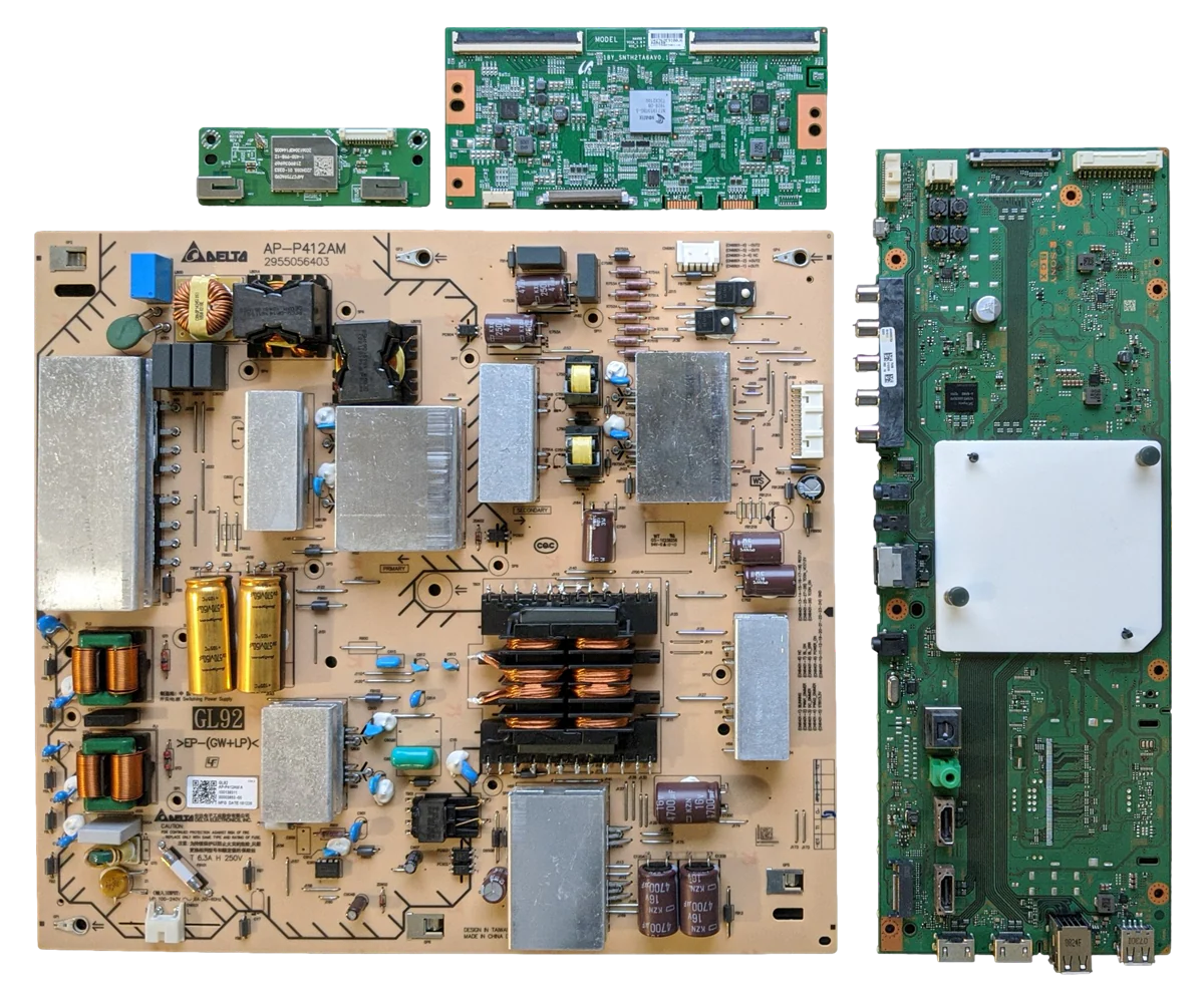 XBR-75X800G Sony TV Repair Parts Kit, A-5000-996-A Main Board, 1-001-393-11 Power Supply, LJ94-42762E T-Con, 1-458-998-12 Wifi, XBR-75X800G